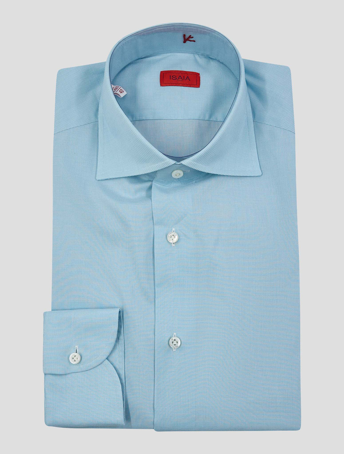 Isaia Light Blue Cotton Shirt