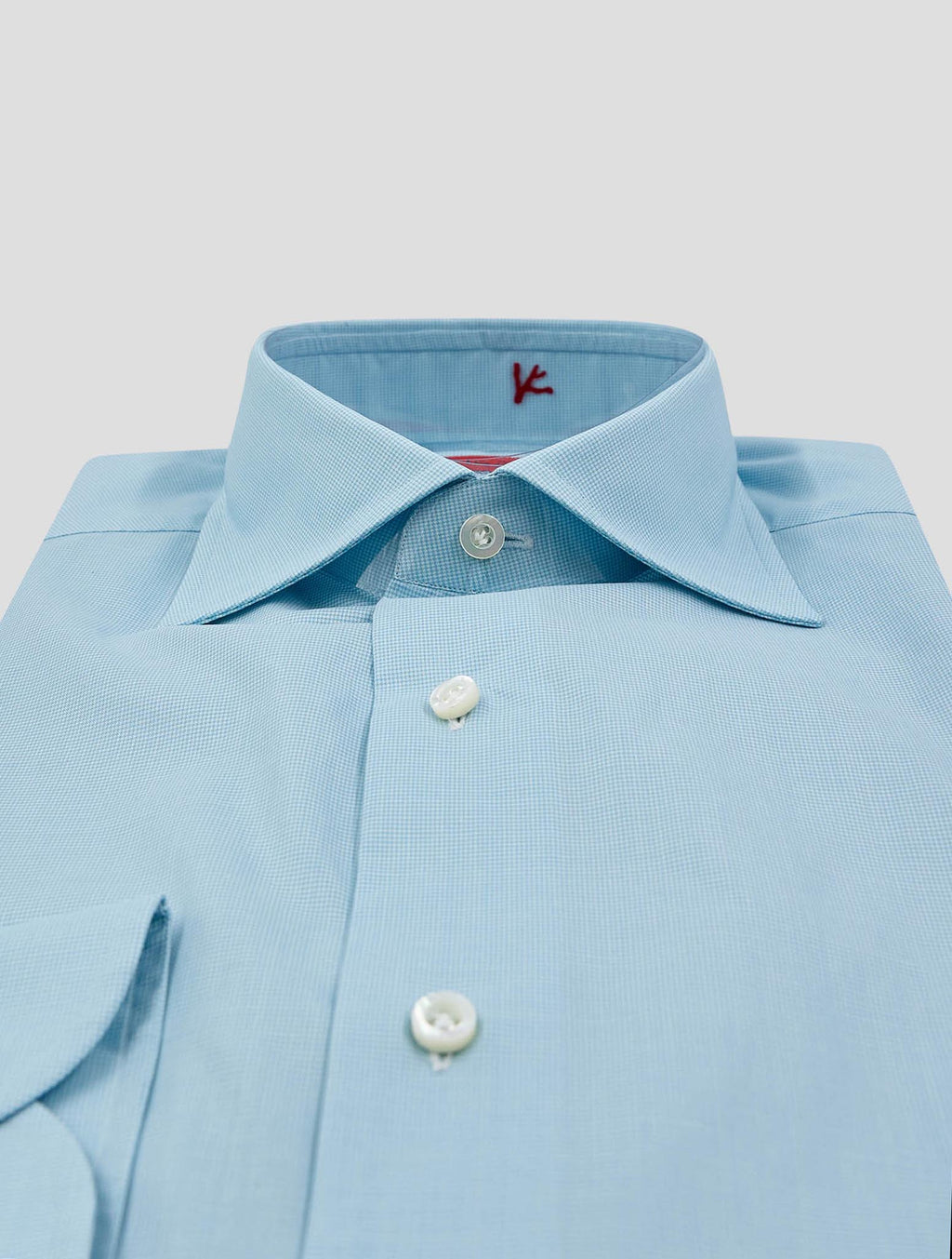 Isaia Light Blue Cotton Shirt
