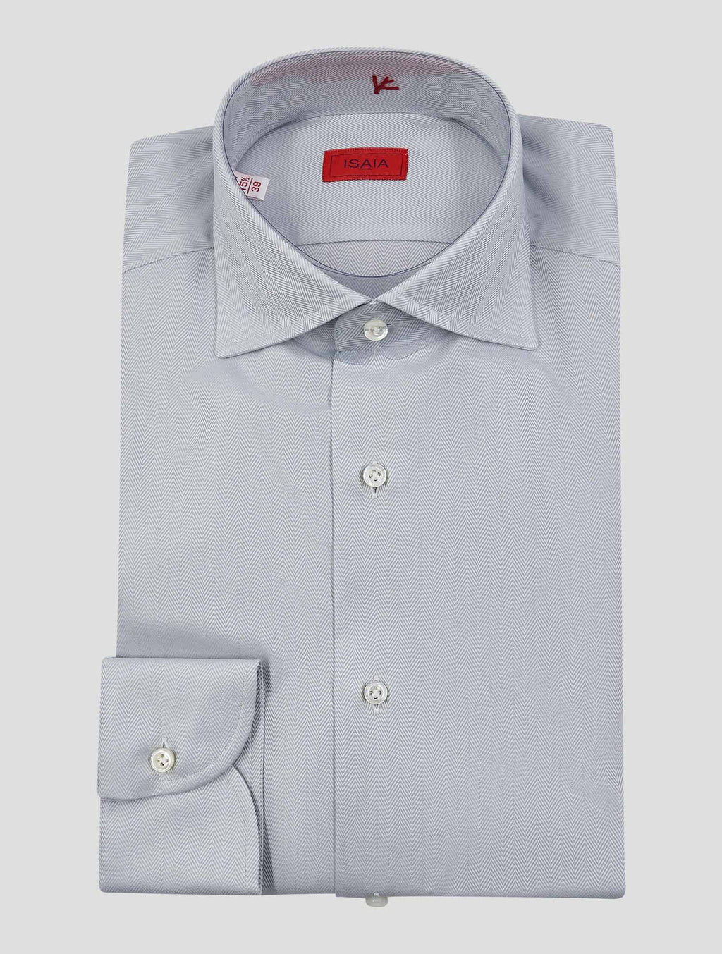 Isaia Light Gray Cotton Shirt