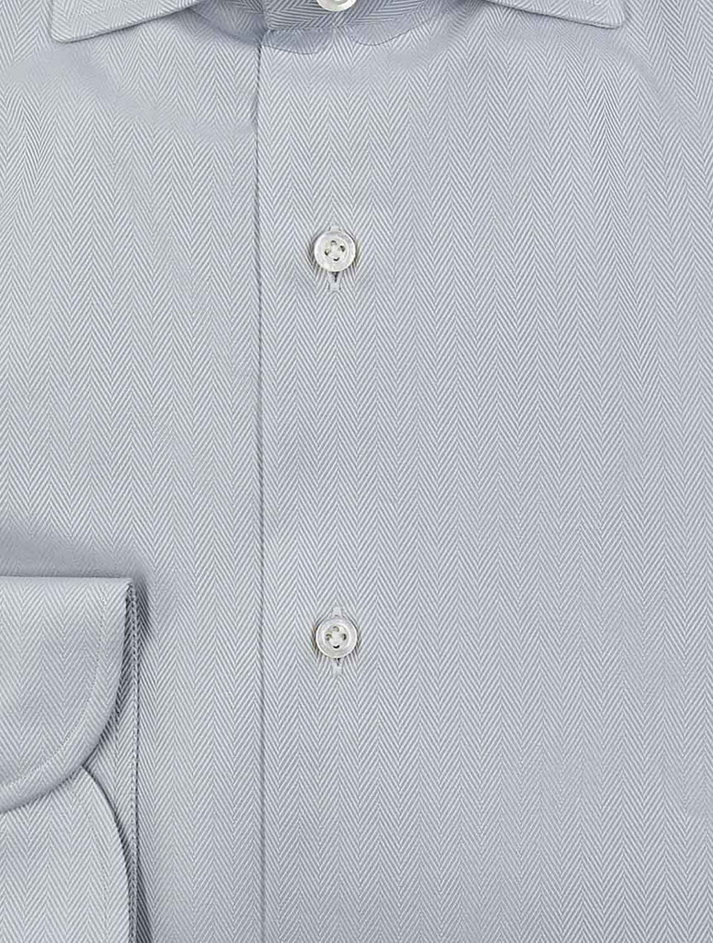 Isaia Light Gray Cotton Shirt