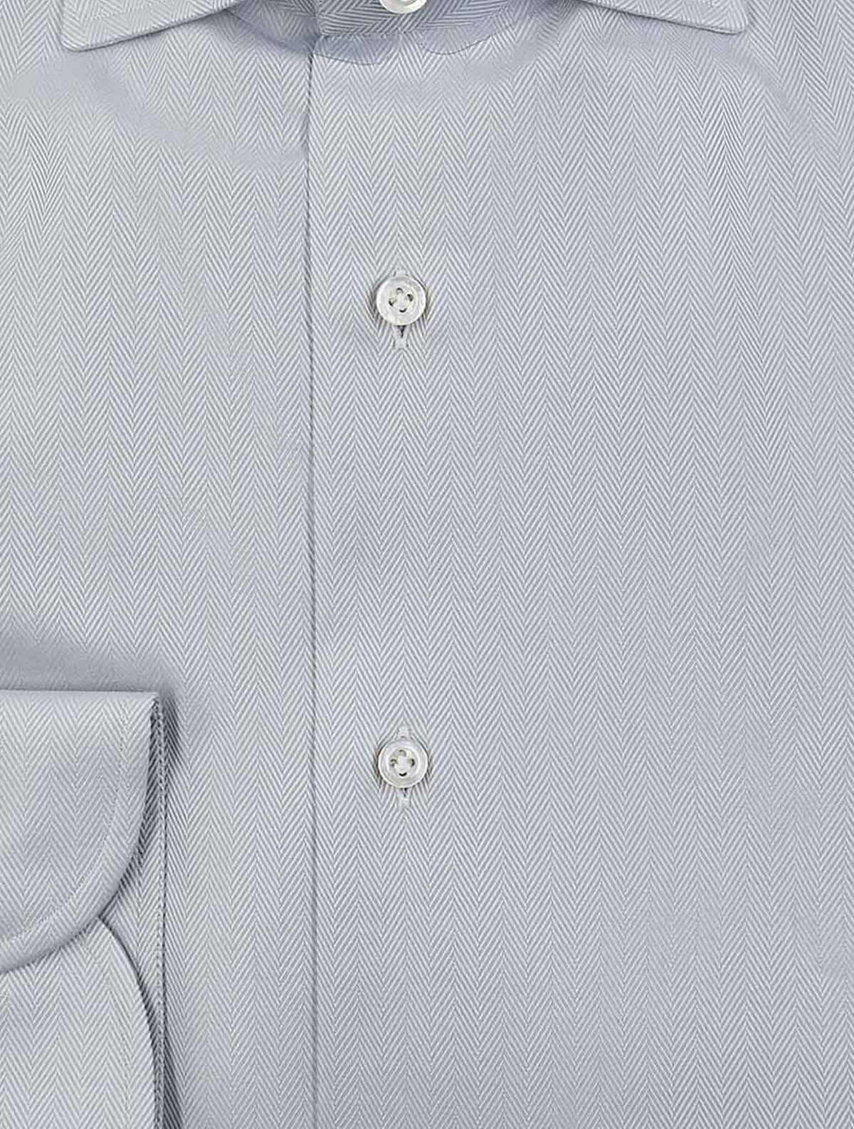 Isaia Light Gray Cotton Shirt