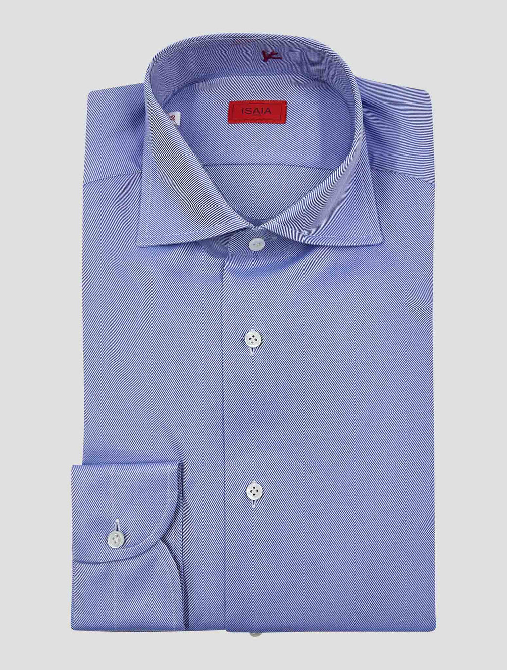 Isaia Blue Cotton Shirt