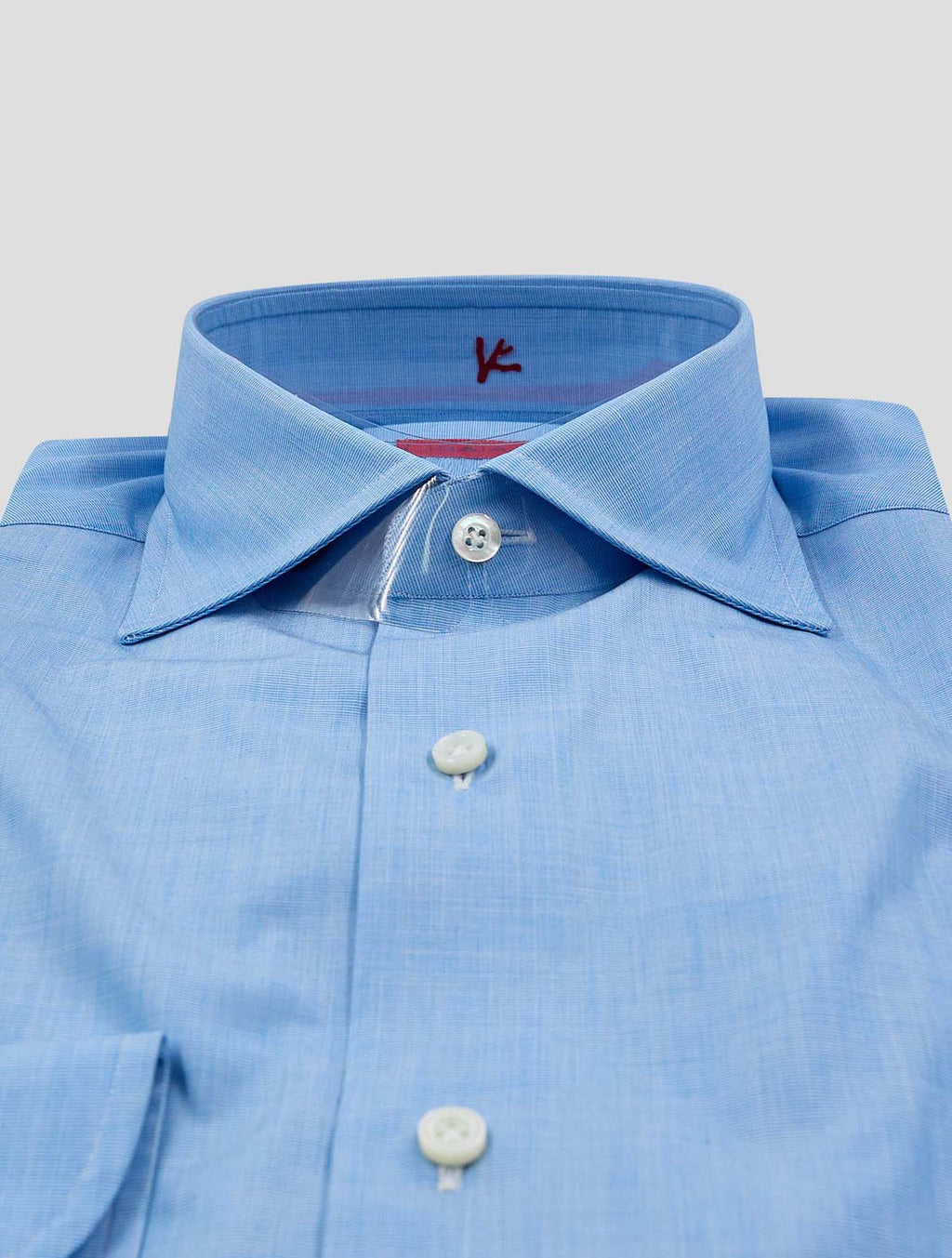 Isaia Light Blue Cotton Shirt