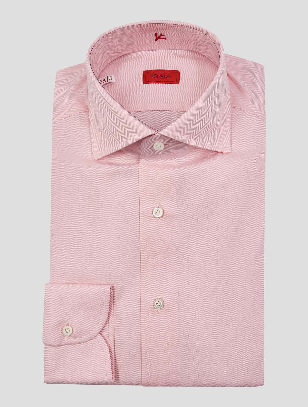 Isaia Pink Cotton Shirt