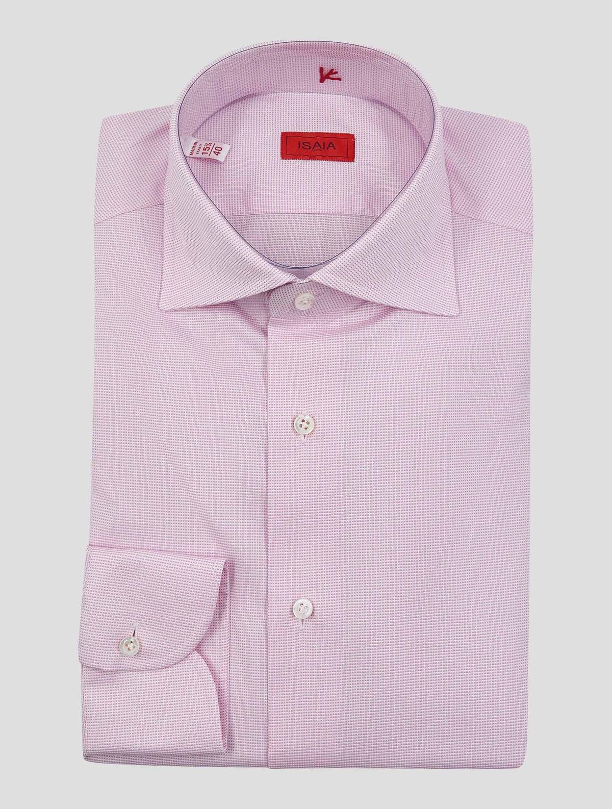 Isaia Pink Cotton Shirt