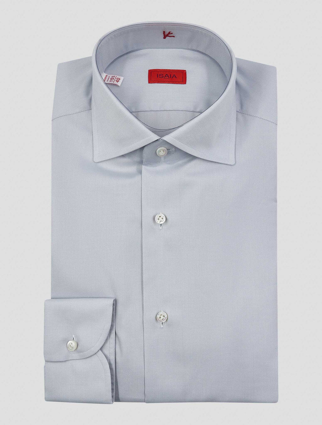 Isaia Light Gray Cotton Shirt