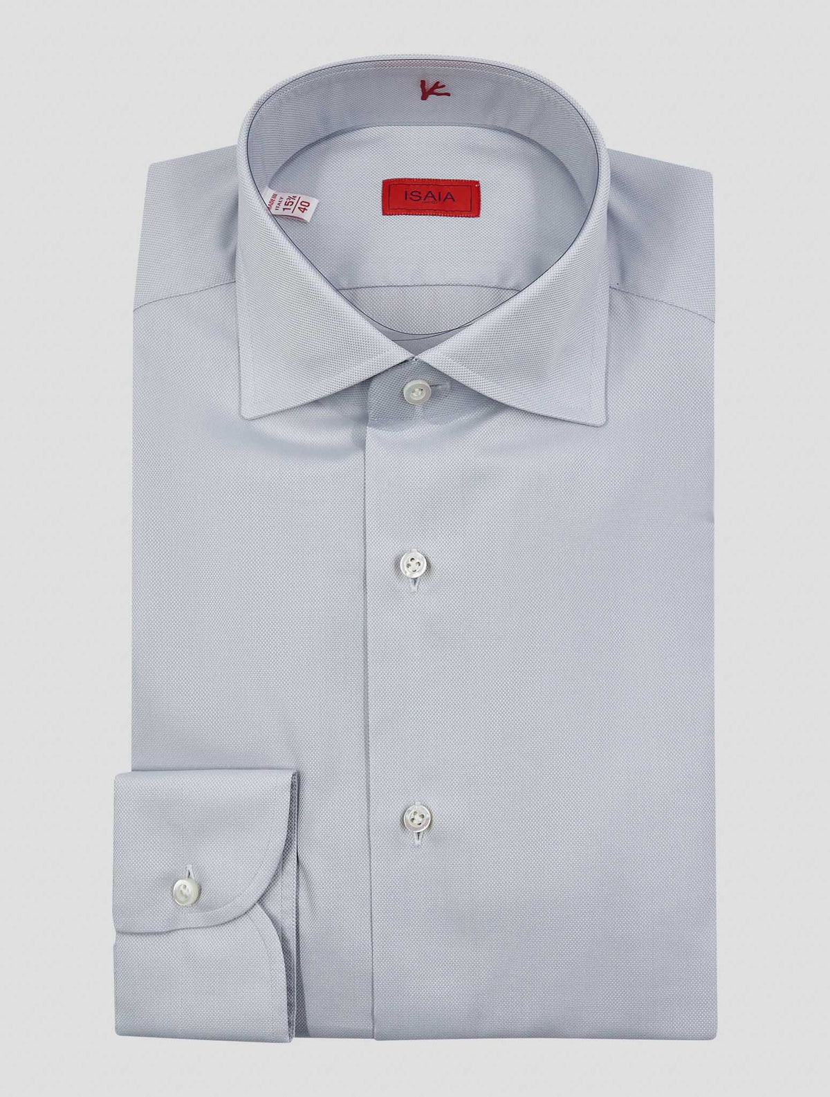 Isaia Light Gray Cotton Shirt