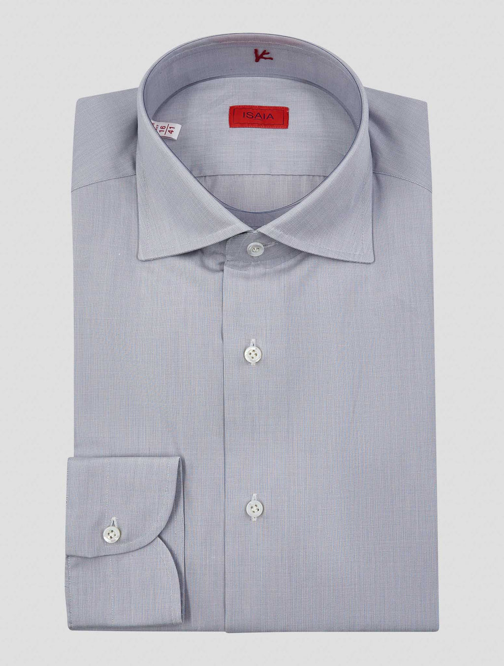 Isaia Gray Cotton Shirt