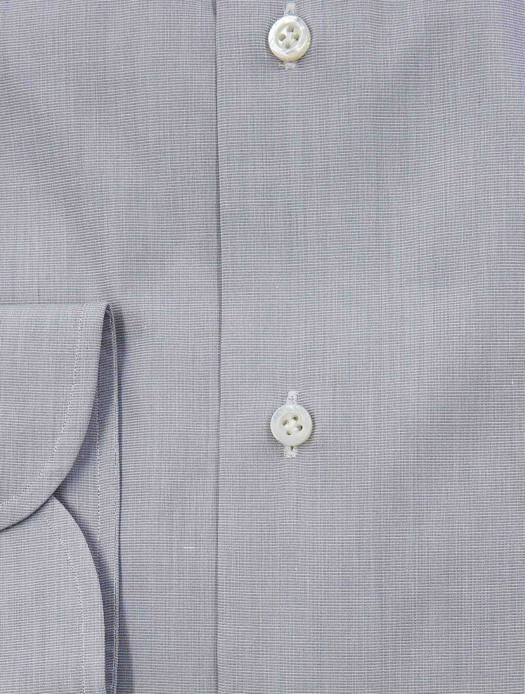 Isaia Gray Cotton Shirt