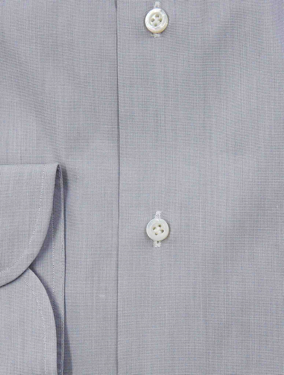 Isaia Gray Cotton Shirt