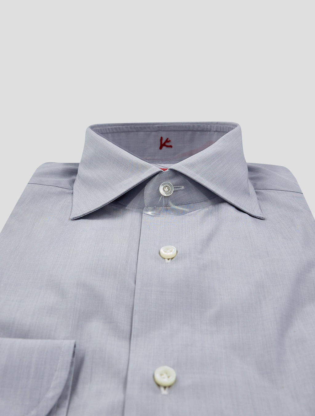 Isaia Gray Cotton Shirt