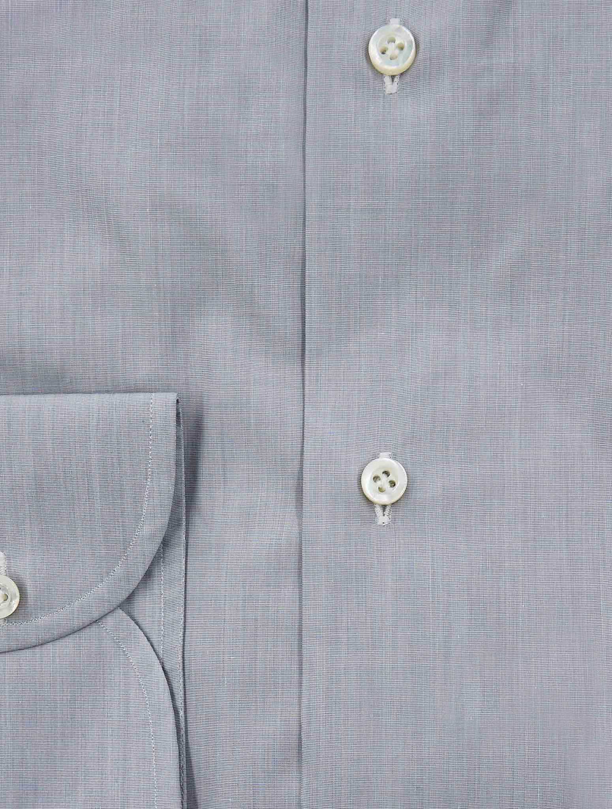 Isaia Gray Cotton Shirt