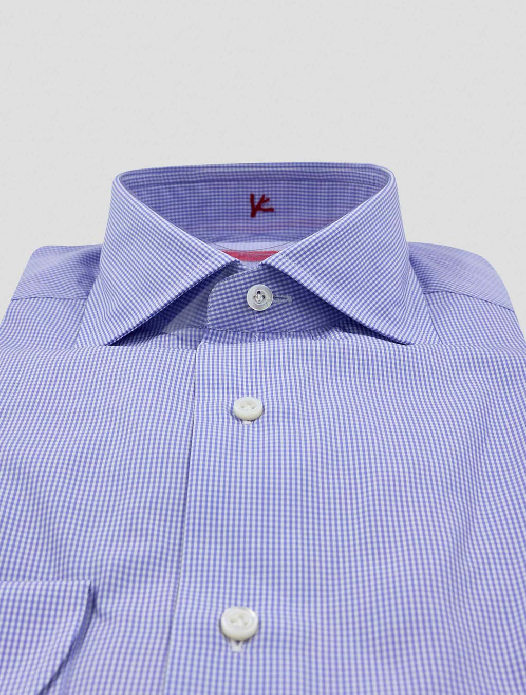 Isaia Blue White Cotton Shirt