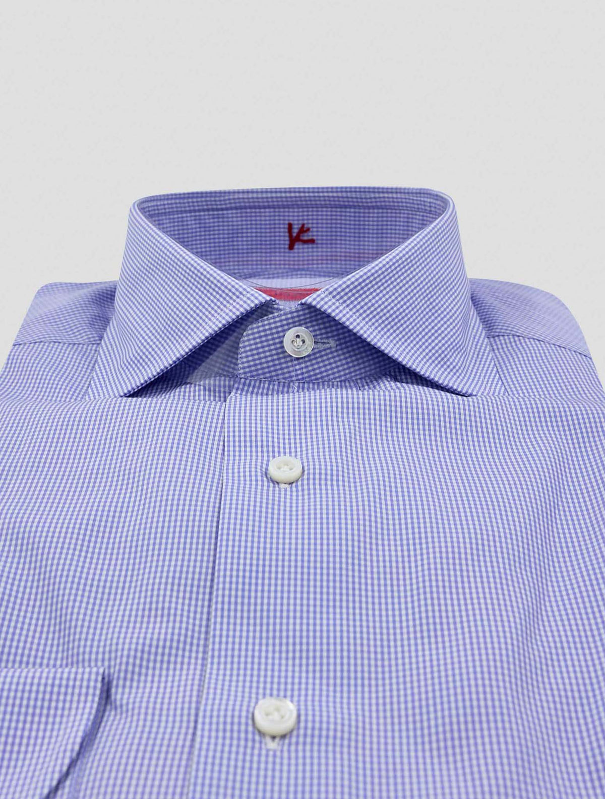 Isaia Blue White Cotton Shirt