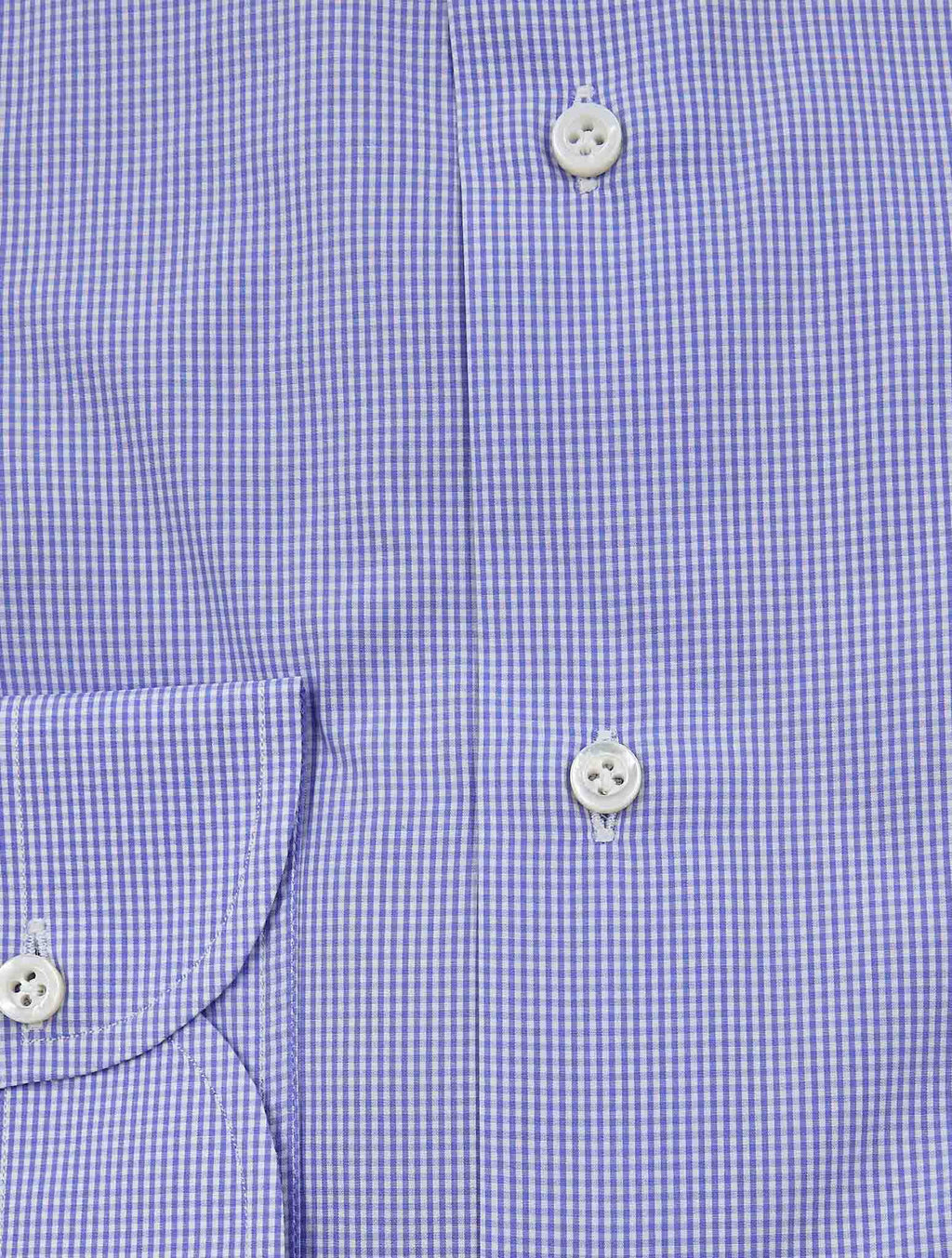 Isaia Blue White Cotton Shirt