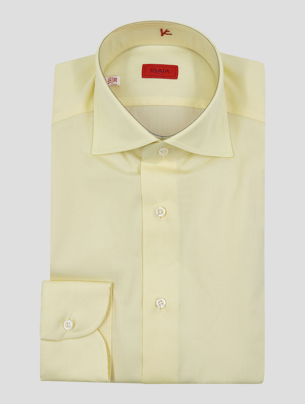 Isaia Yellow Cotton Shirt
