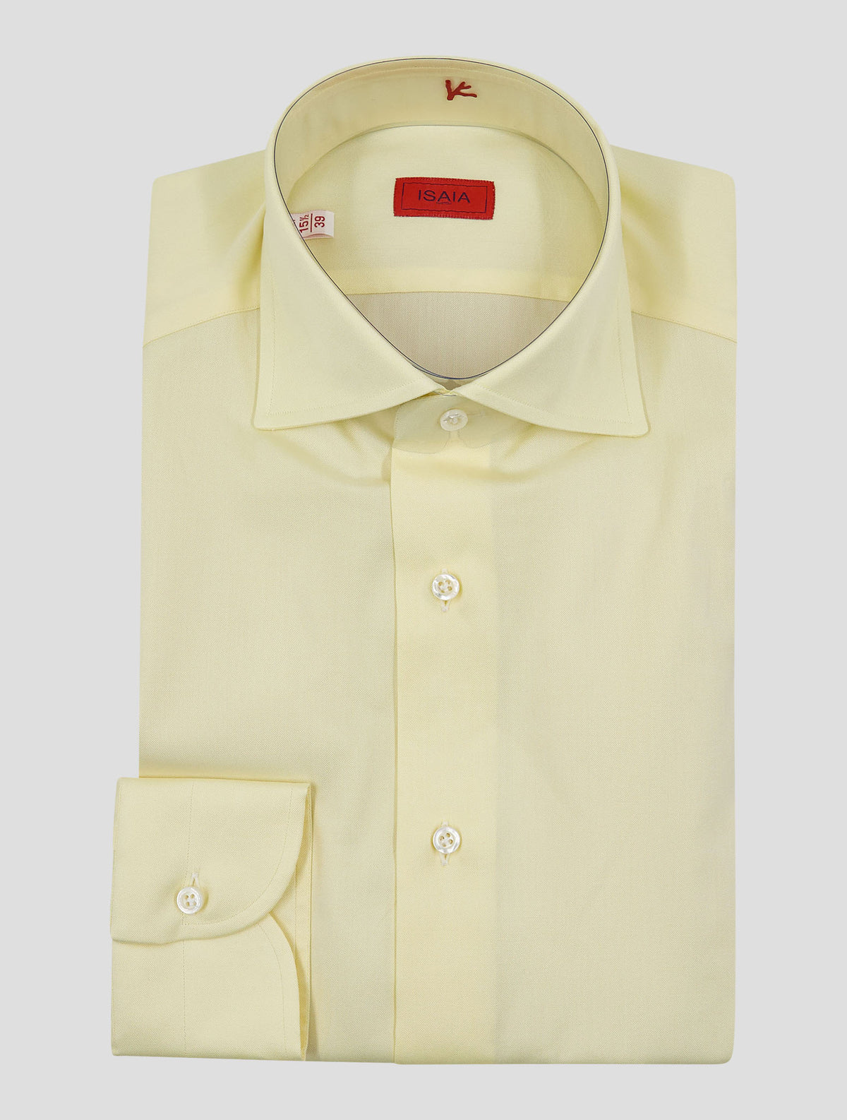 Isaia Yellow Cotton Shirt