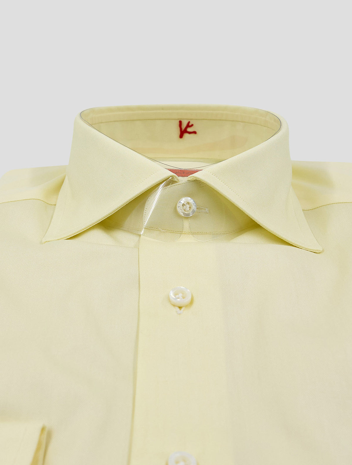 Isaia Yellow Cotton Shirt