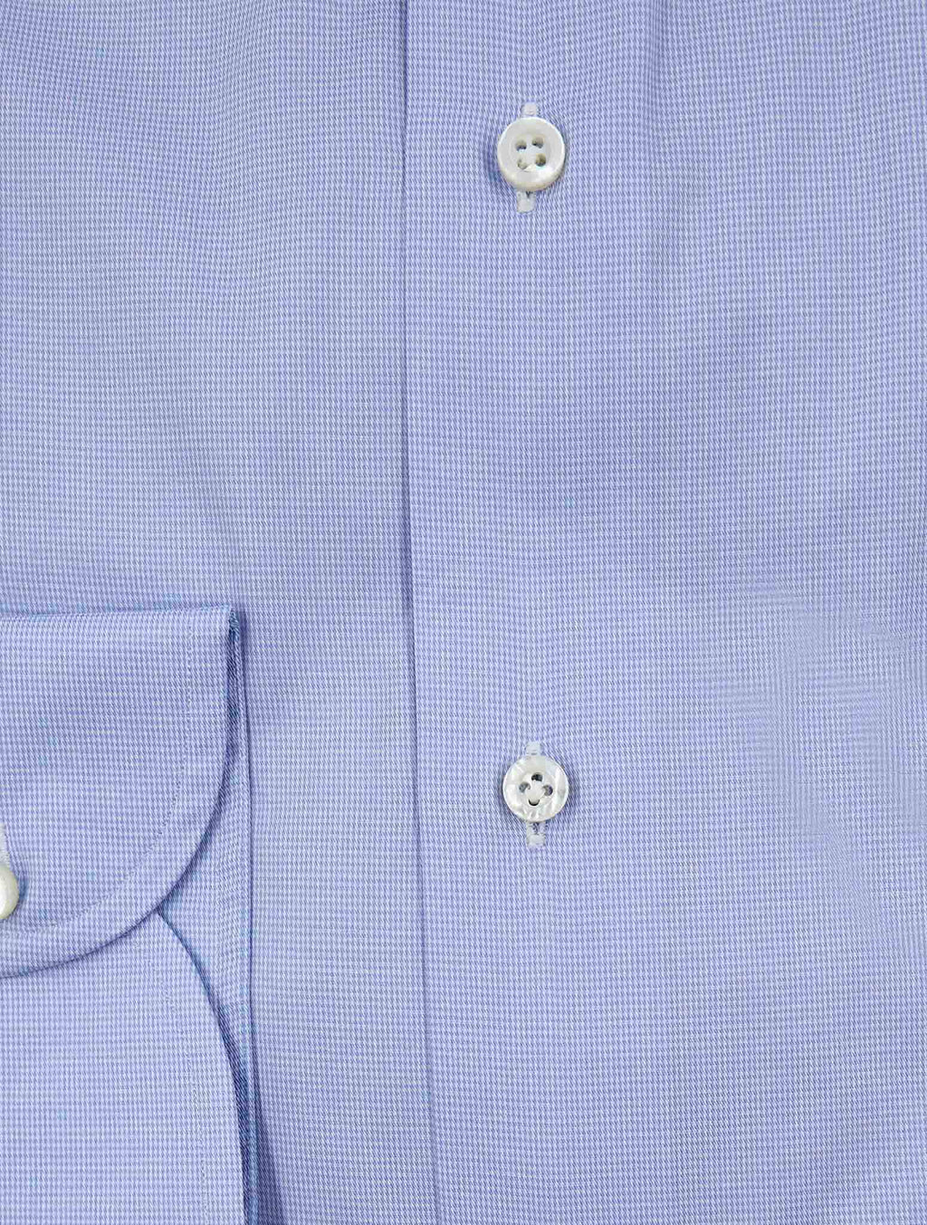 Isaia Blue White Cotton Shirt