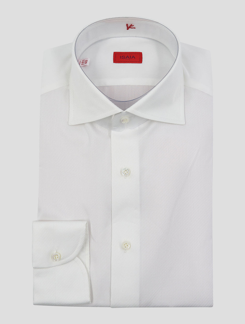 Isaia White Cotton Shirt