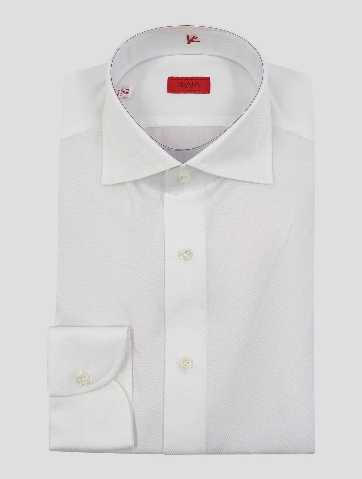 Isaia White Cotton Shirt