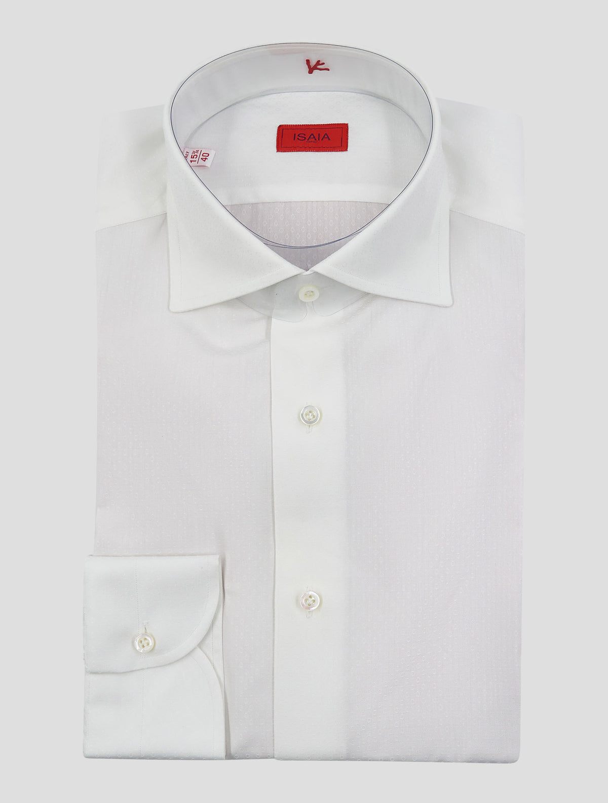 Isaia White Cotton Shirt