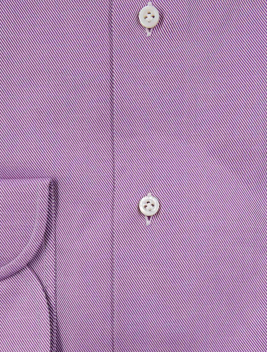 Isaia Violet White Cotton Shirt