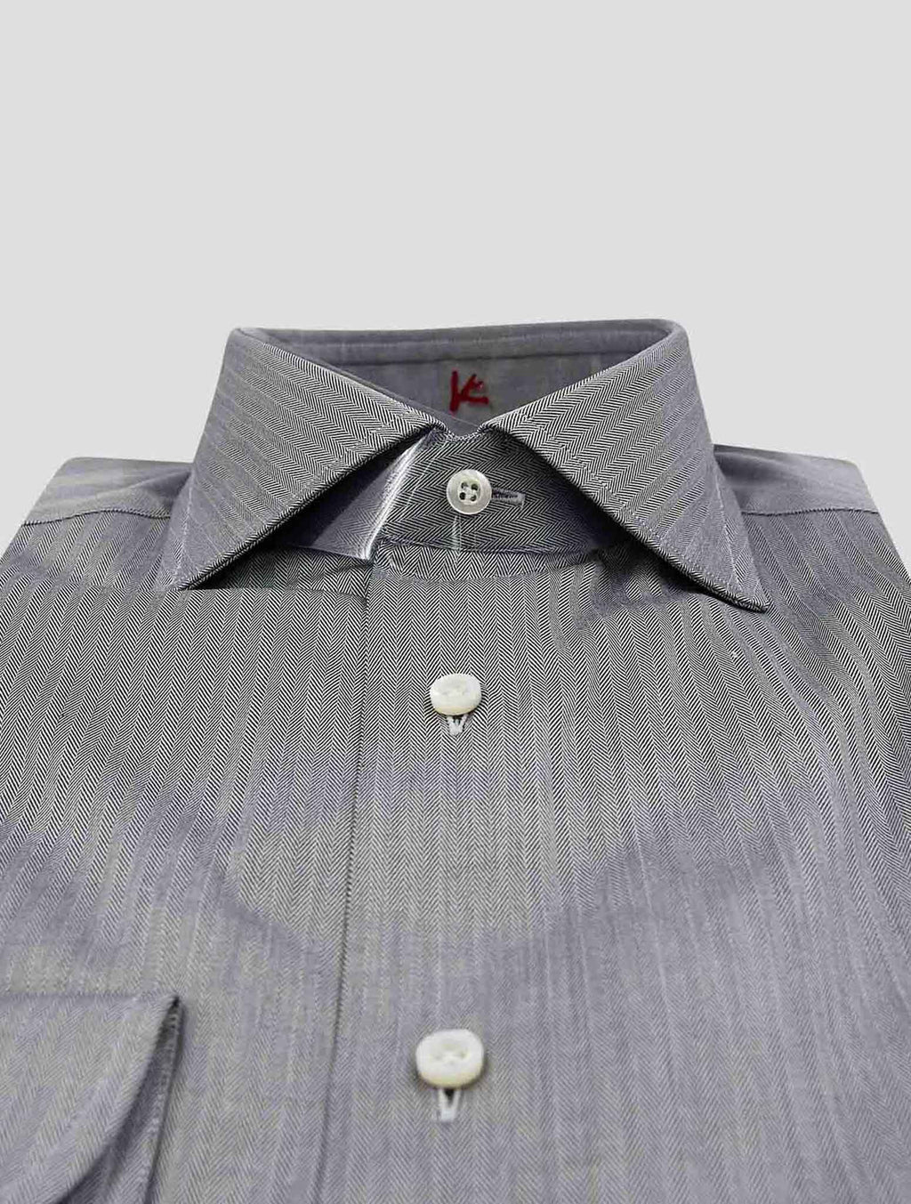 Isaia Gray Cotton Shirt