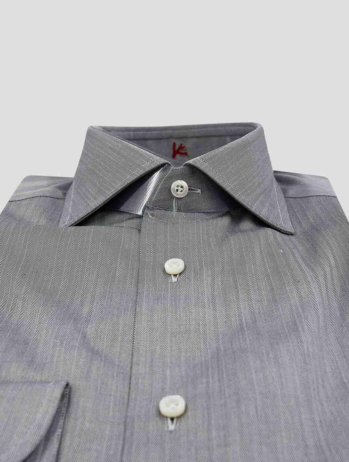Isaia Gray Cotton Shirt