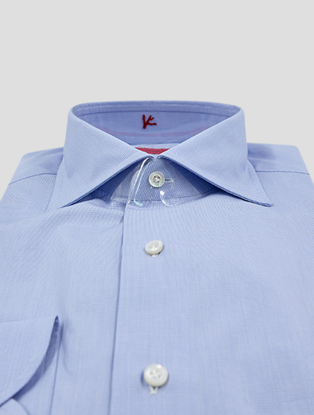 Isaia Blue White Cotton Shirt