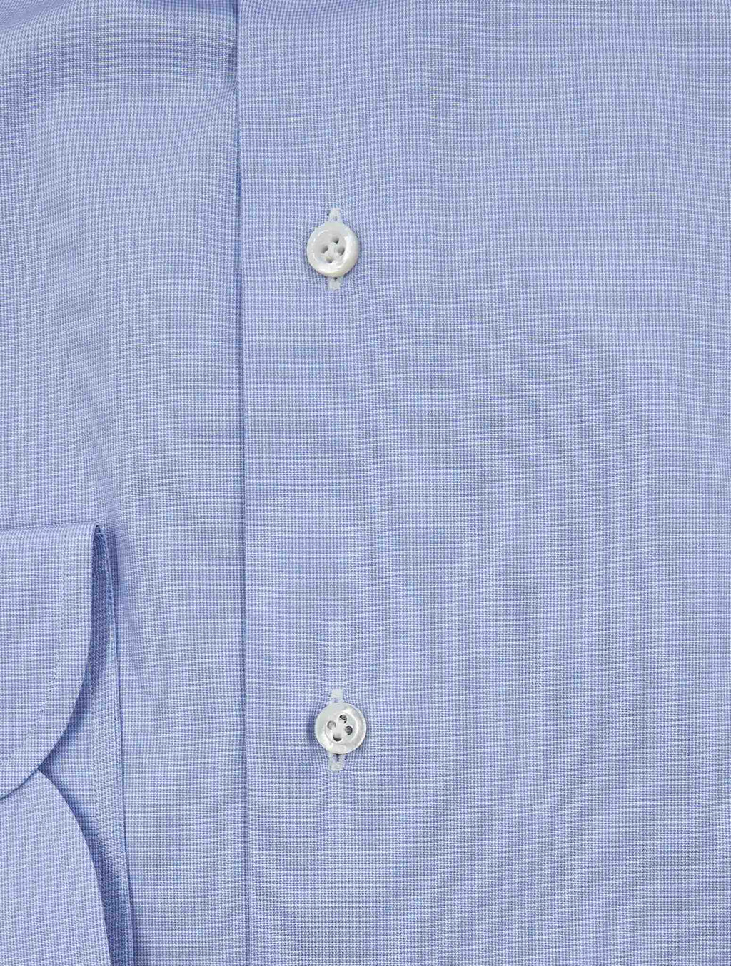 Isaia Blue White Cotton Shirt