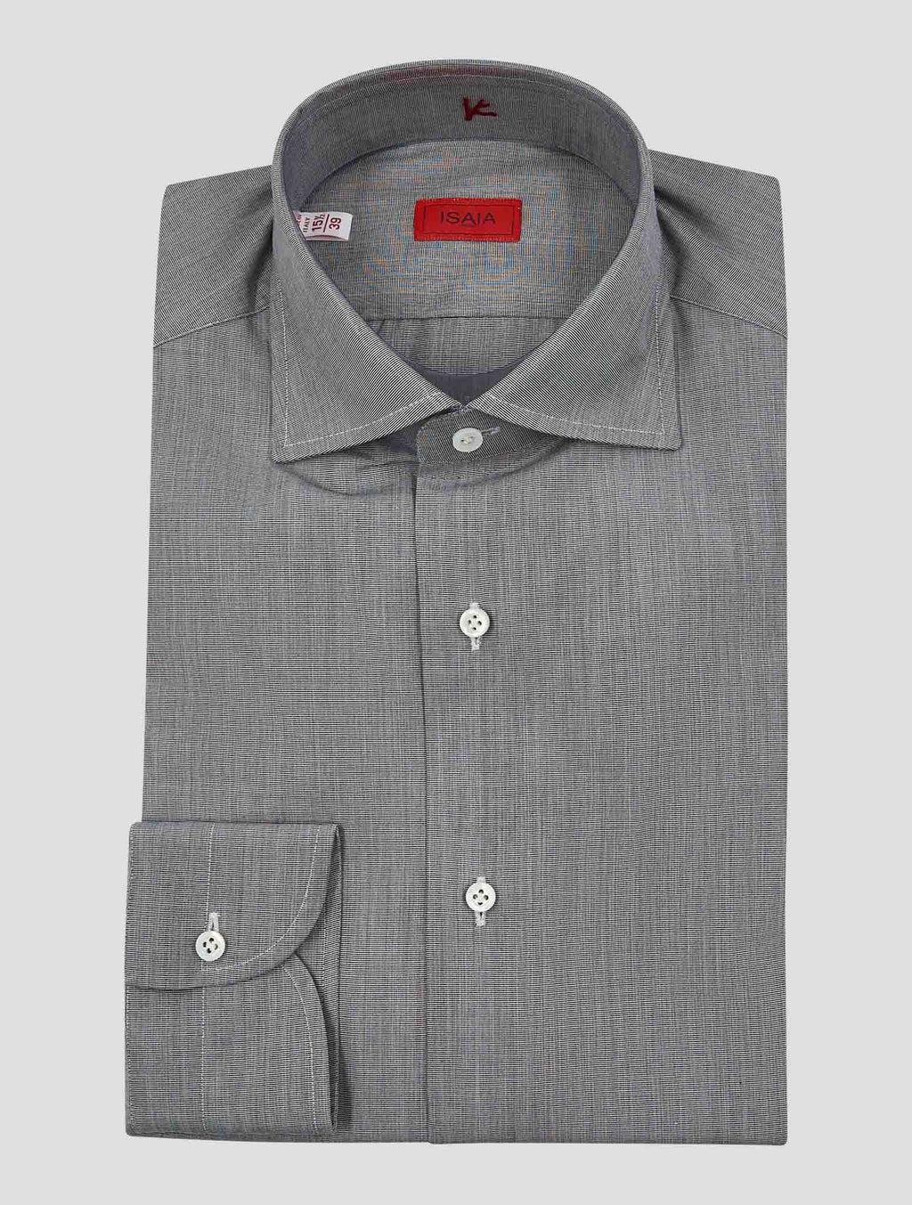 Isaia Gray Cotton Shirt