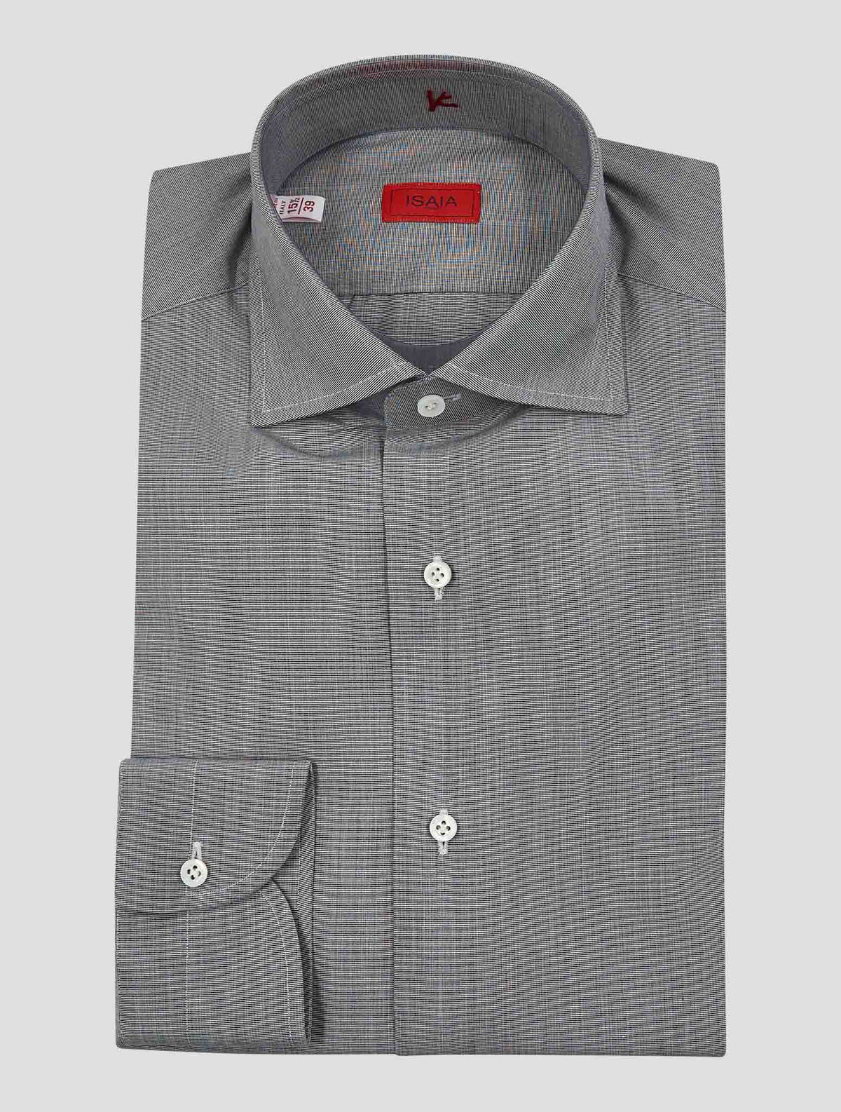 Isaia Gray Cotton Shirt