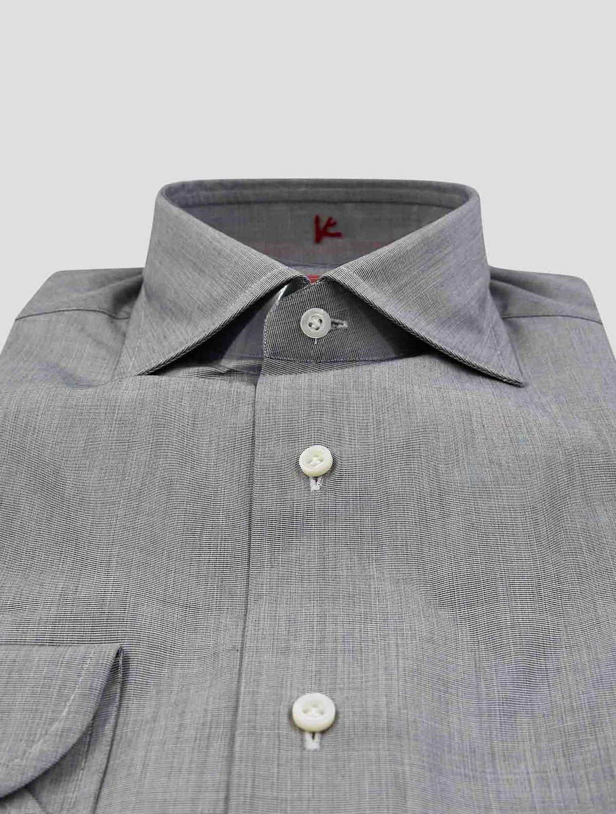 Isaia Gray Cotton Shirt
