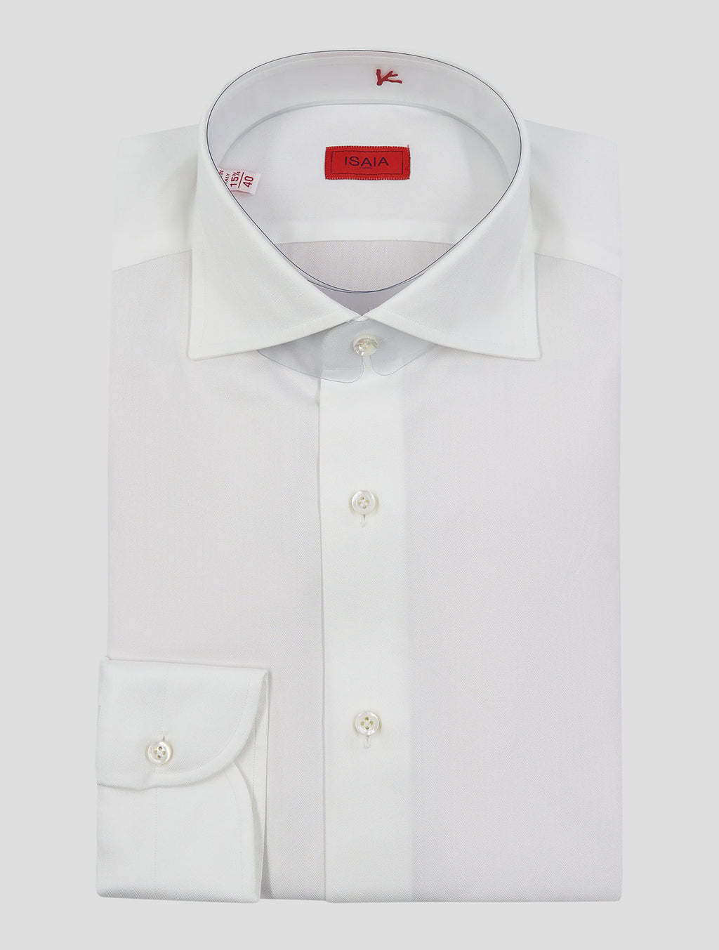Isaia White Cotton Shirt
