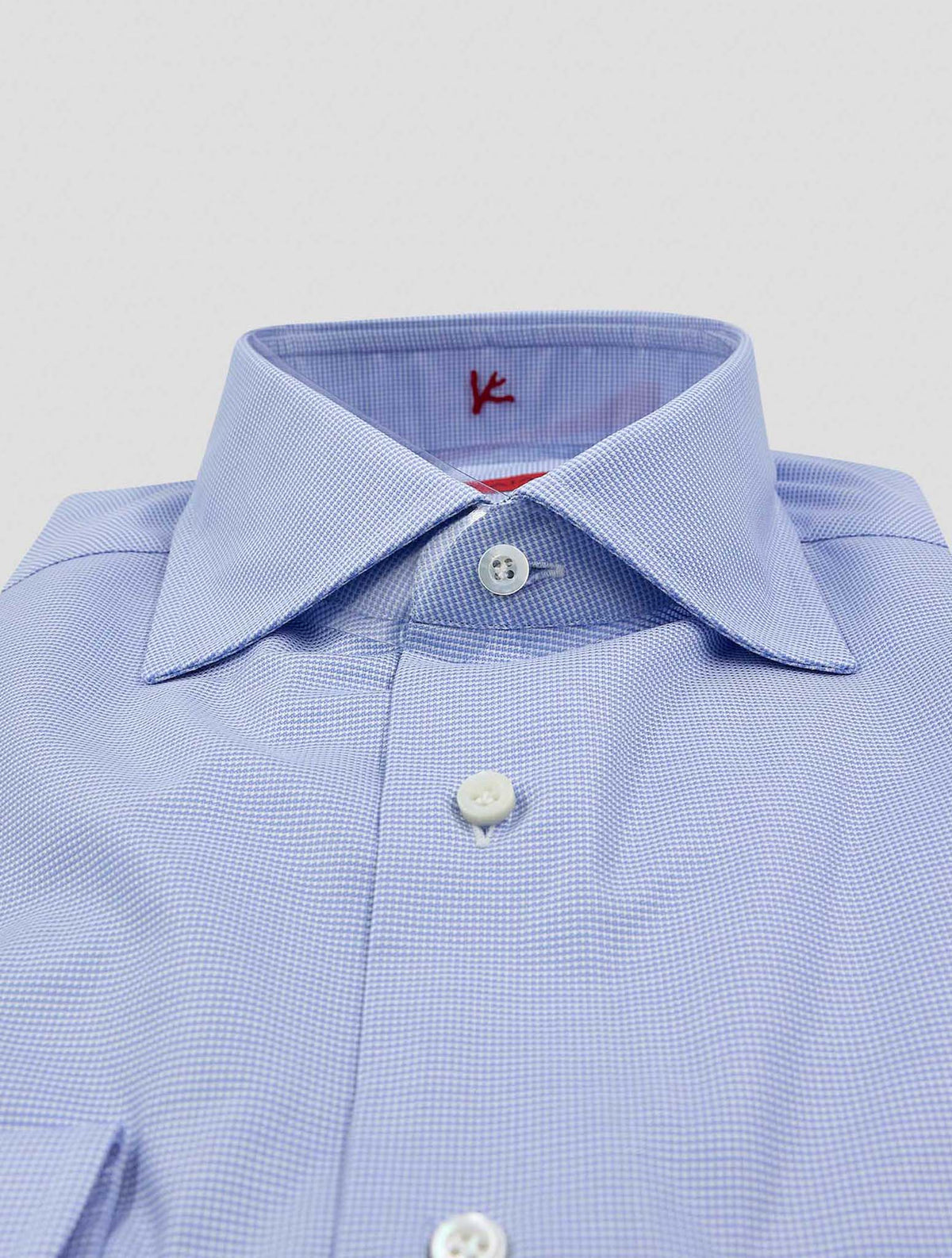 Isaia Blue White Cotton Shirt