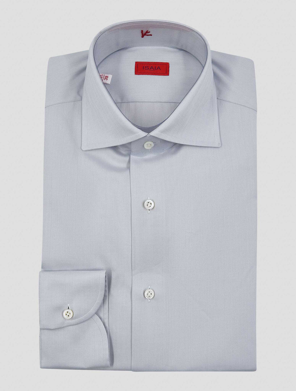 Isaia Light Gray Cotton Shirt