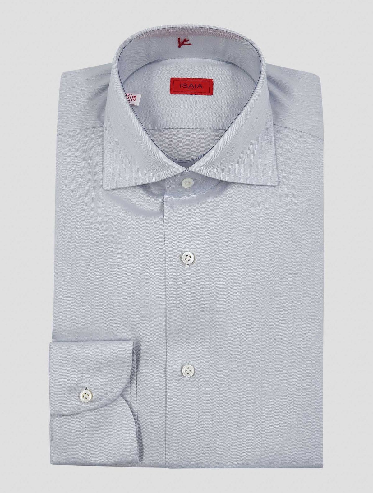 Isaia Light Gray Cotton Shirt