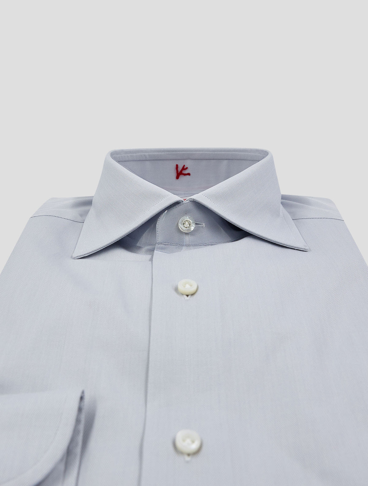 Isaia Light Gray Cotton Shirt