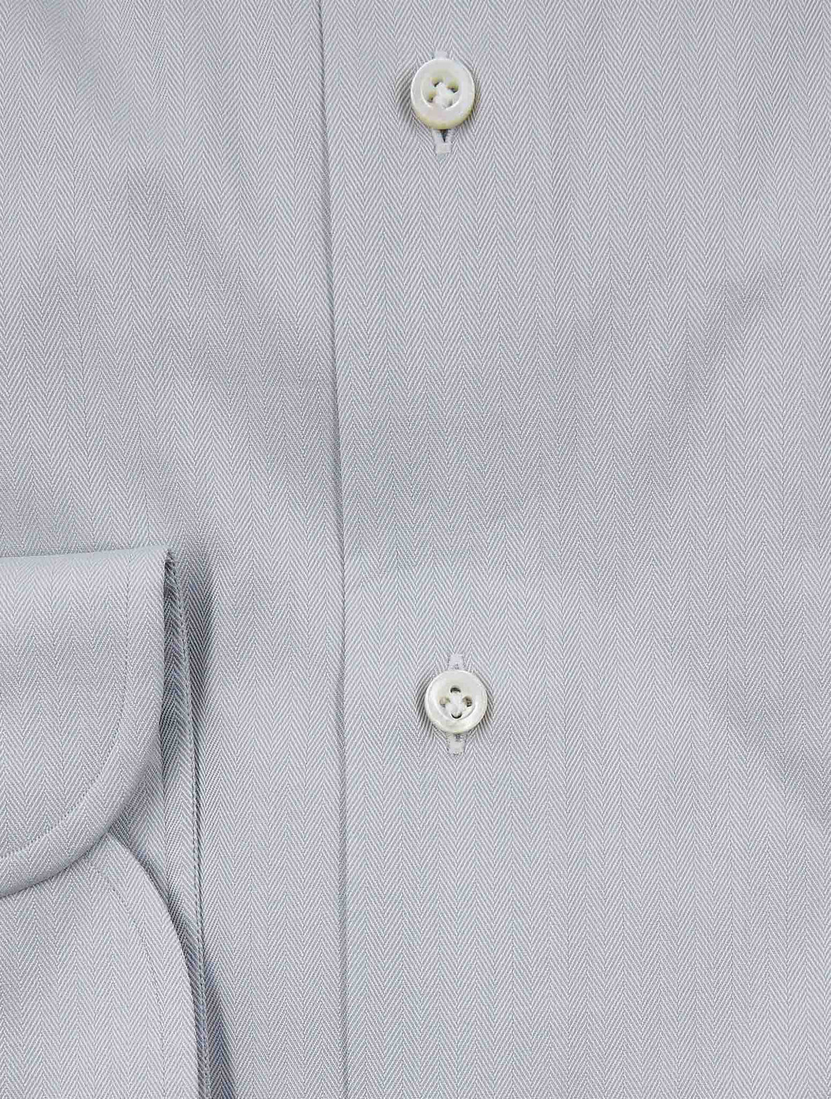 Isaia Light Gray Cotton Shirt