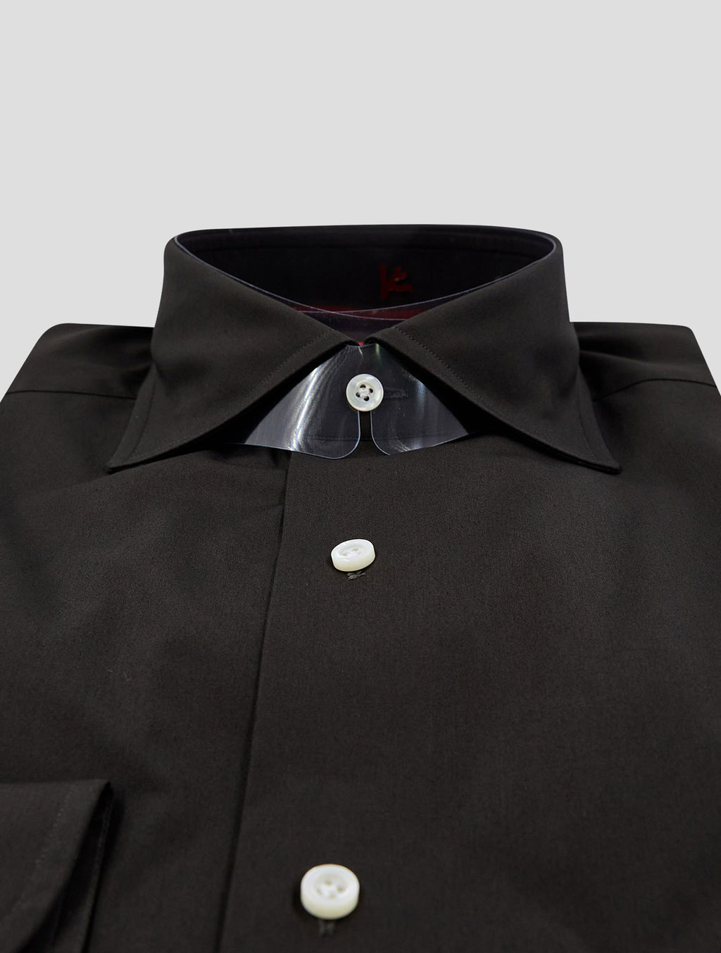 Isaia Black Cotton Shirt