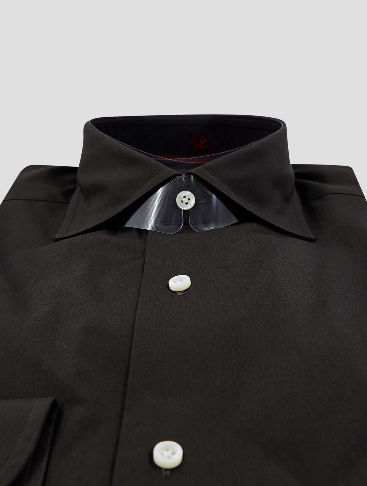 Isaia Black Cotton Shirt