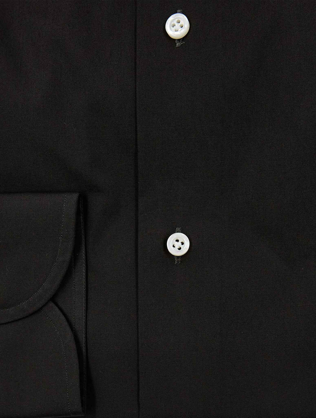 Isaia Black Cotton Shirt