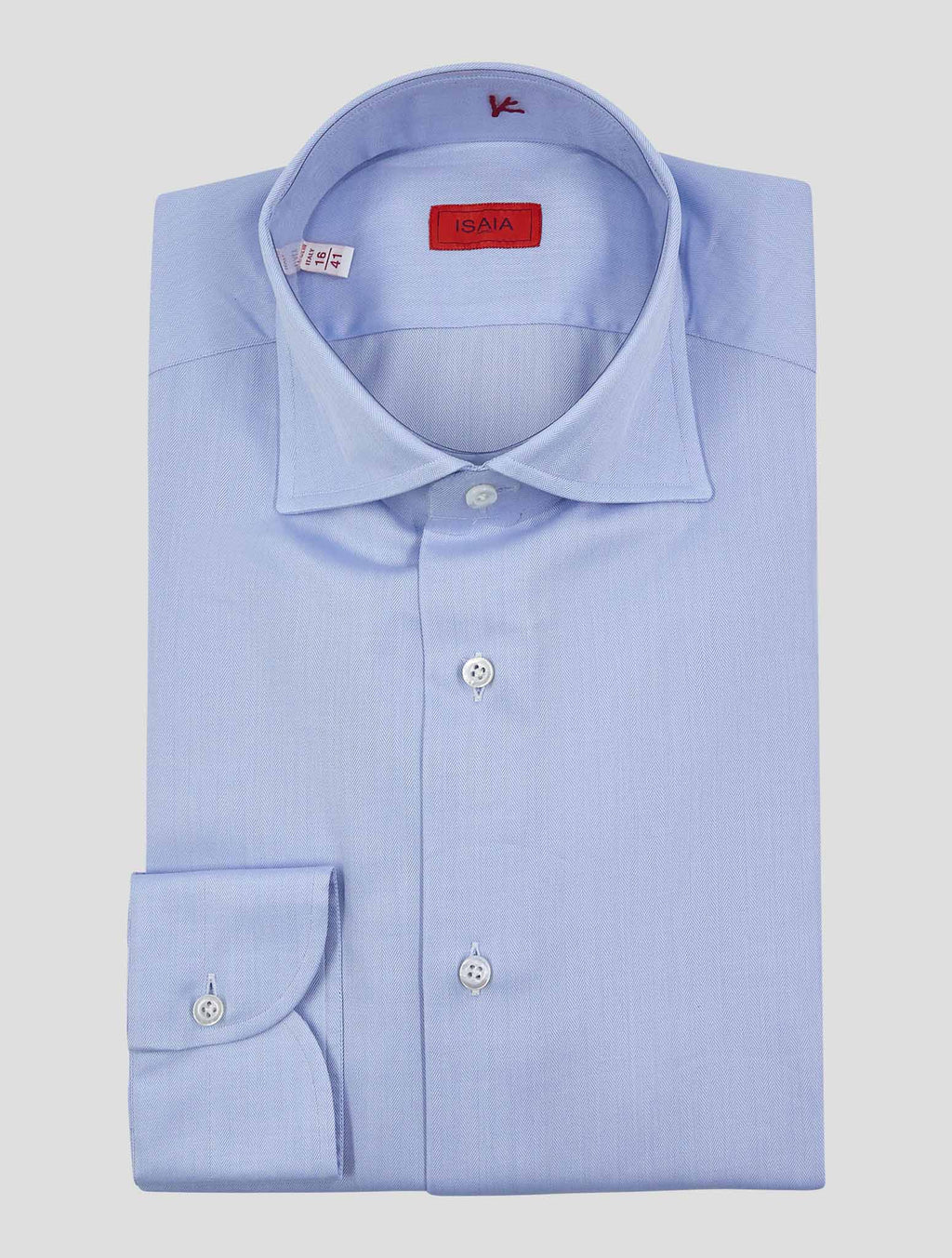 Isaia Light Blue Cotton Shirt