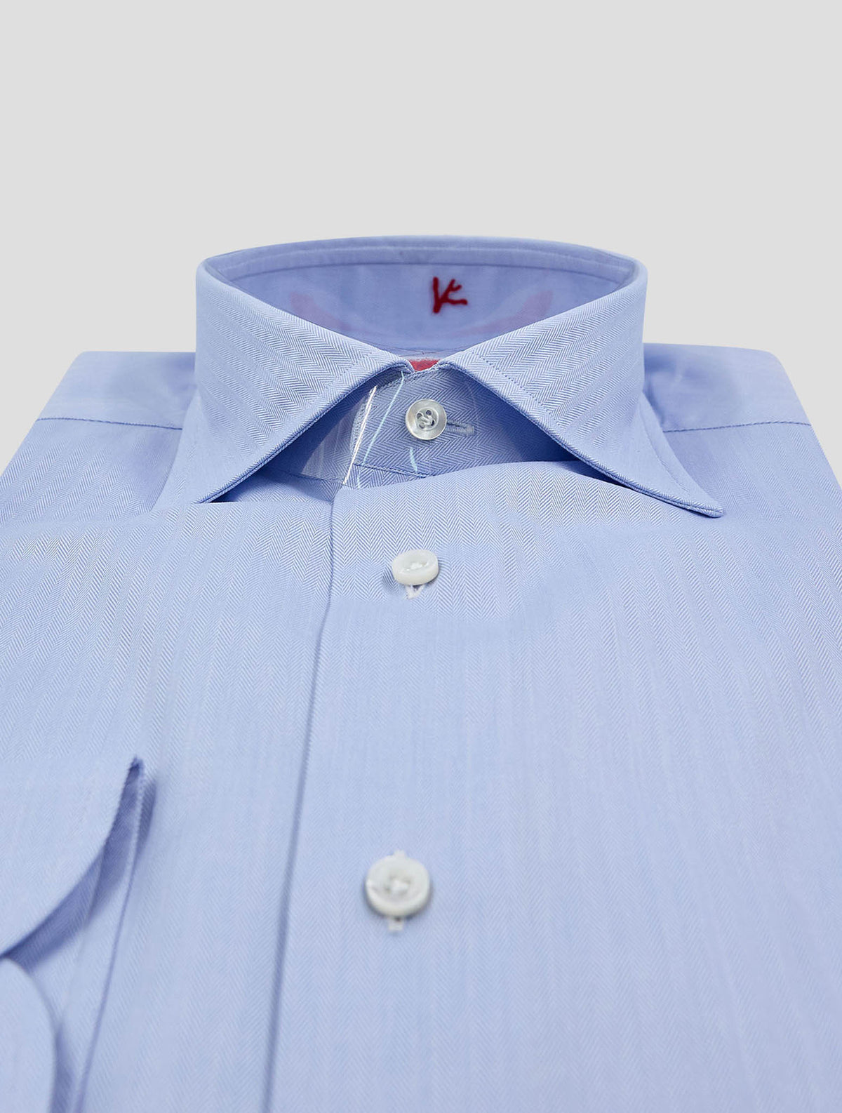 Isaia Light Blue Cotton Shirt