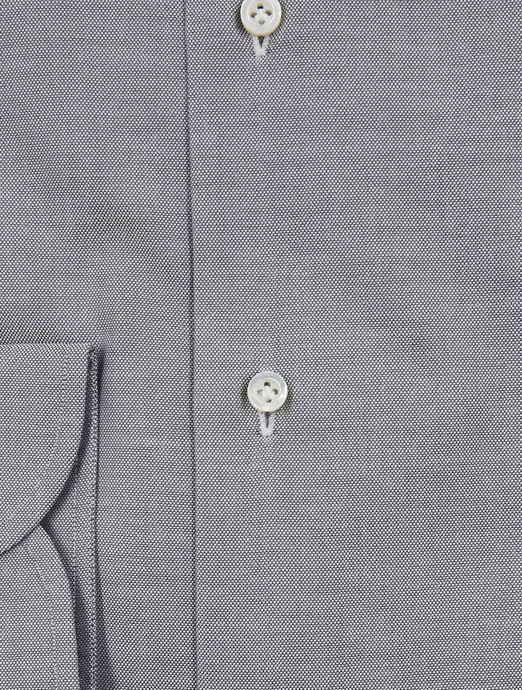 Isaia Gray White Cotton Shirt