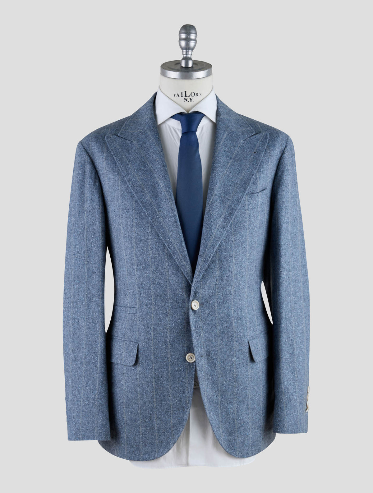 Brunello Cucinelli Light Blue Gray Silk Wool Cashmere Suit