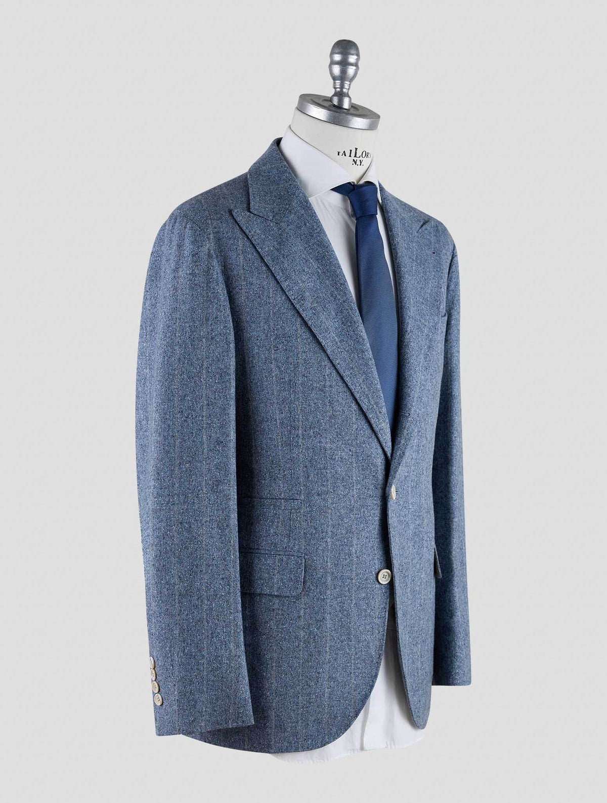 Brunello Cucinelli Light Blue Gray Silk Wool Cashmere Suit