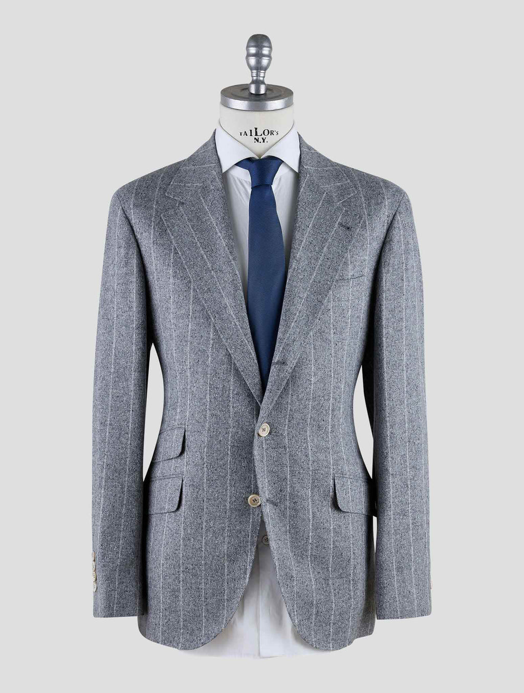 Brunello Cucinelli Gray Silk Wool Cashmere Suit
