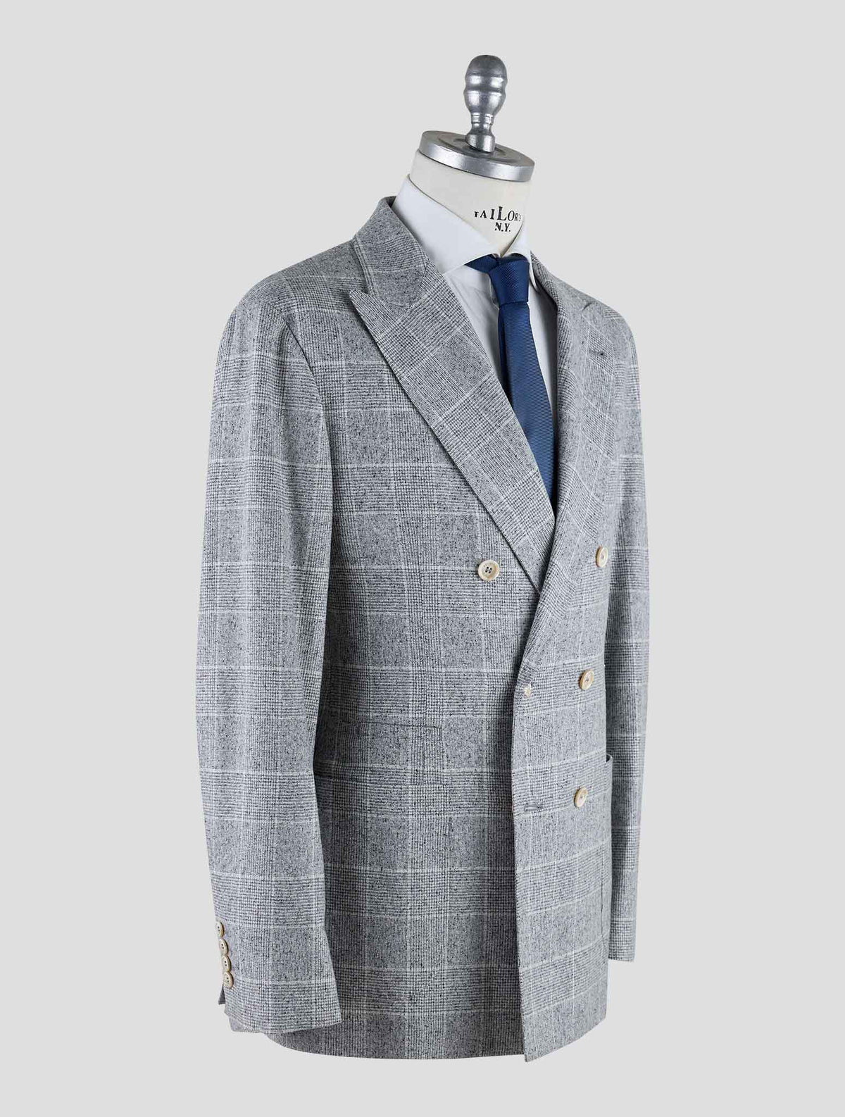 Brunello Cucinelli Gray Silk Wool Cashmere Suit